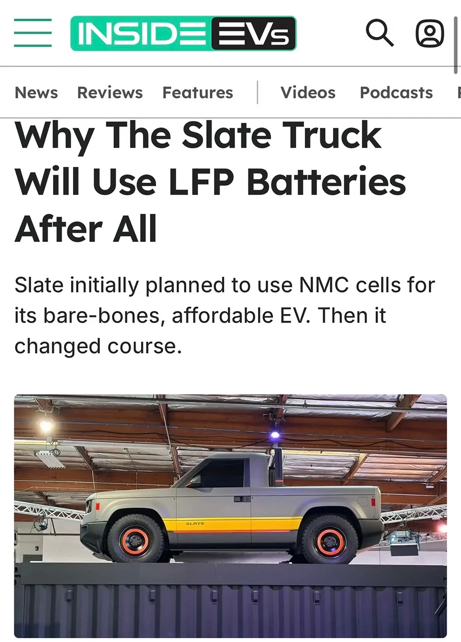 Slate Auto Pickup Truck 65 kWh LFP Battery IMG_6773