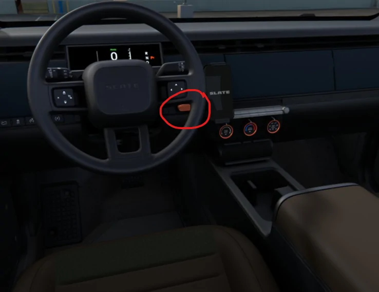 Slate Auto Pickup Truck How does the Slate turn on? 1782469525931-t