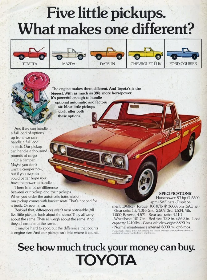 Slate Auto Pickup Truck Fun article about some potential mods (The Autopian) toyota-ad-6_20