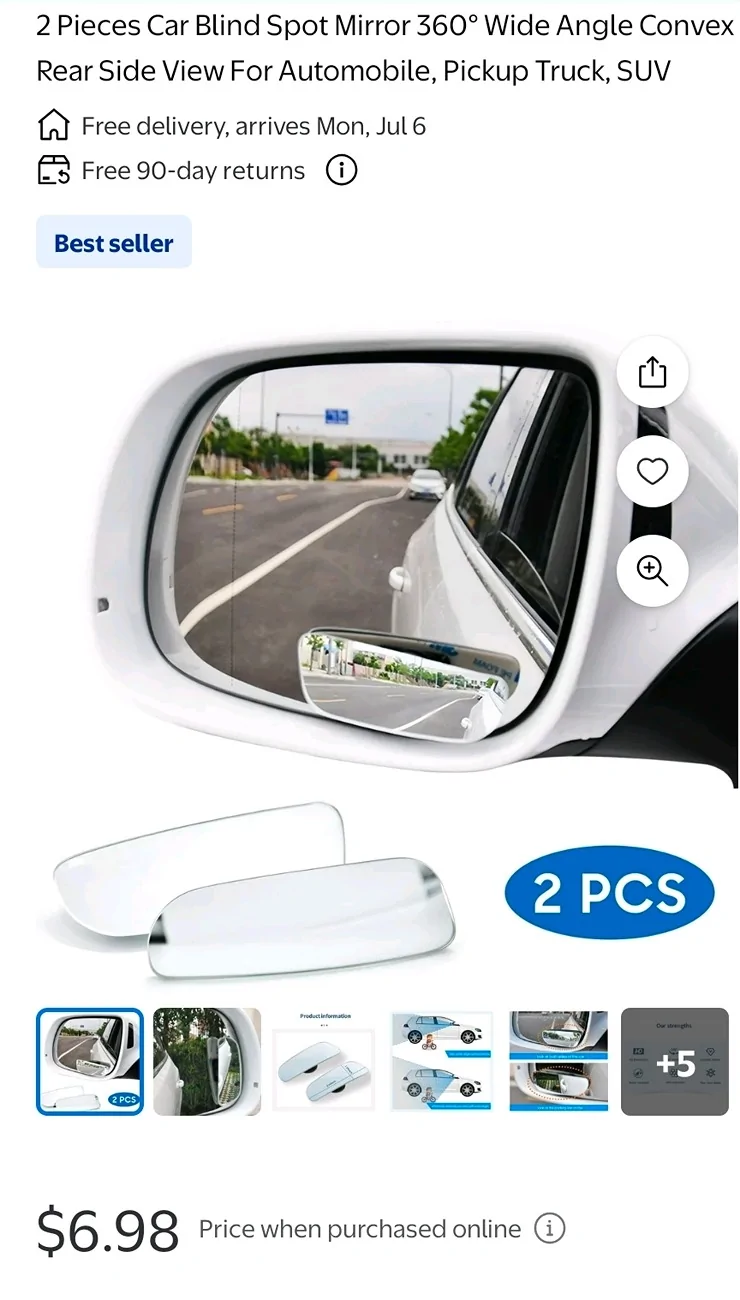 Slate Auto Pickup Truck Blind spot warning indicator 11352