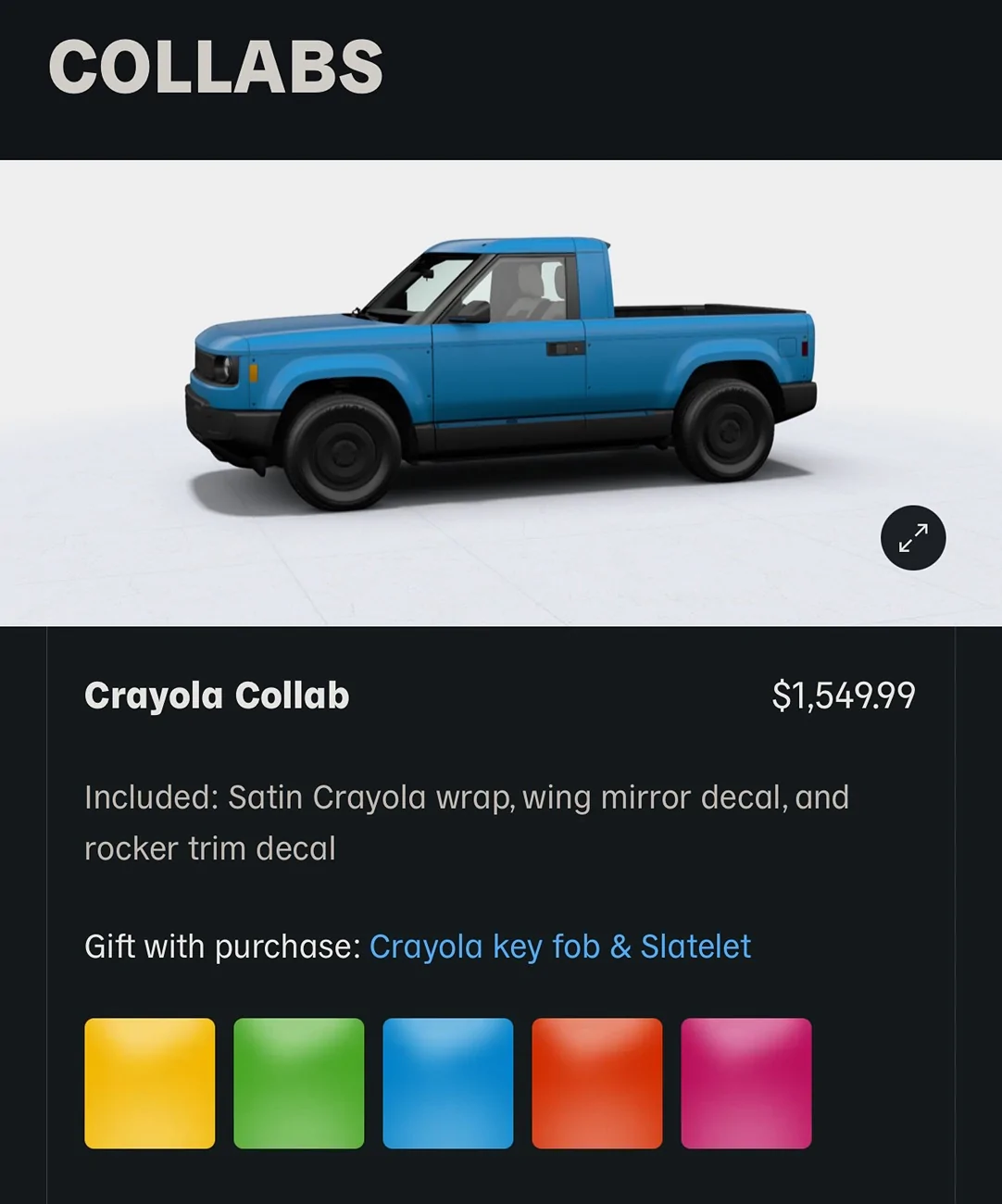Slate Auto Pickup Truck SLATE x Crayola partnership - Wrap Colors, Slatelets, Decals IMG_3941