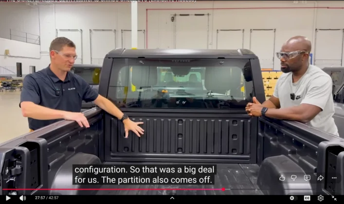 Slate Auto Pickup Truck Thinking of not ordering any accessories. Keipper_Showing_Partition