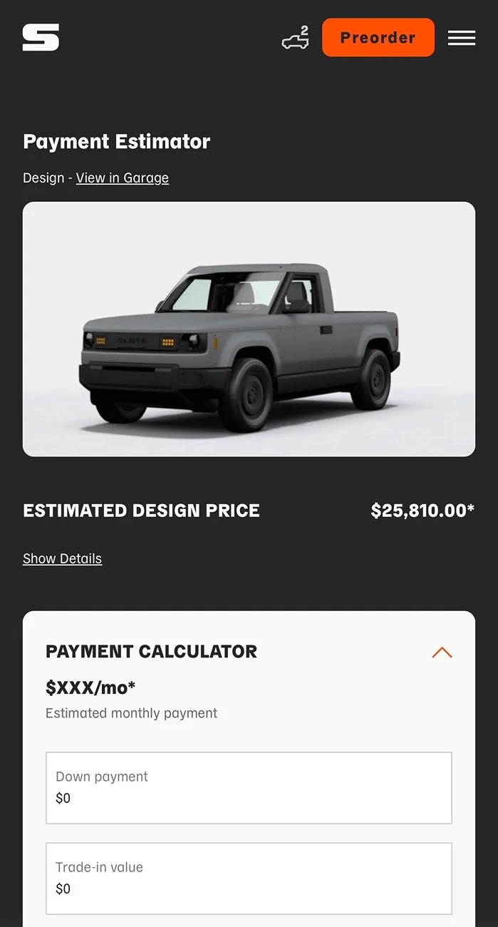 Slate Auto Pickup Truck Payment Estimator Added to Slate Site IMG_1414