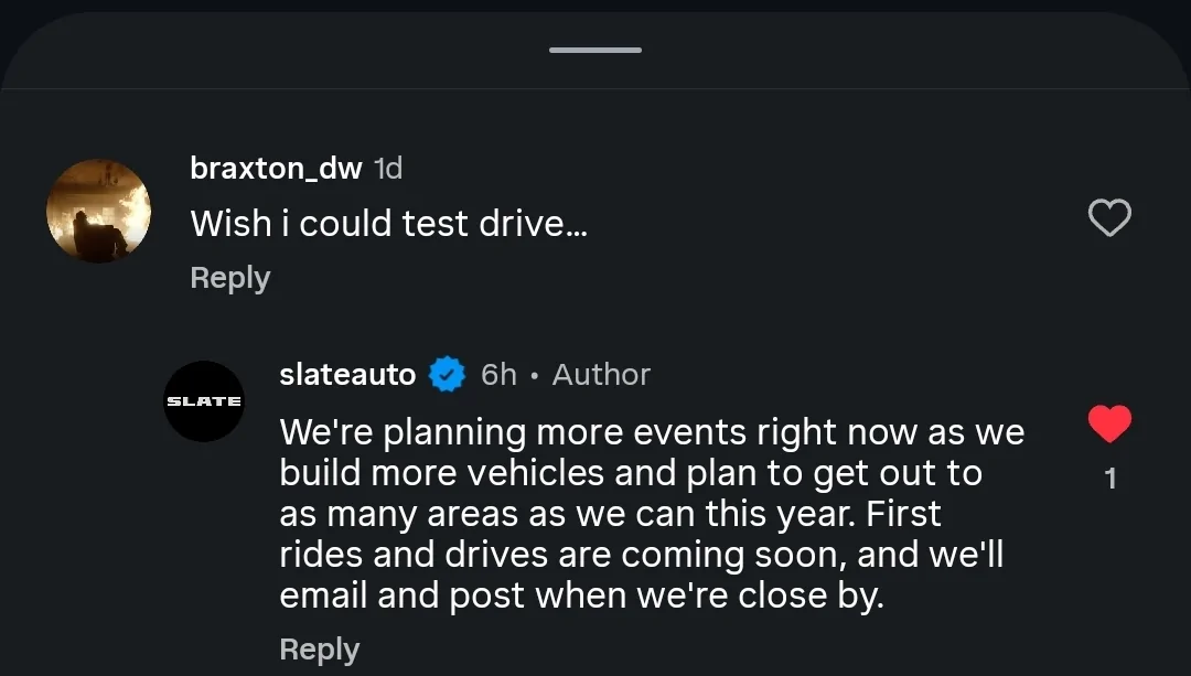 Slate Auto Pickup Truck 2 months, 18 cities, Slate to State tour - is this new? 1000025469