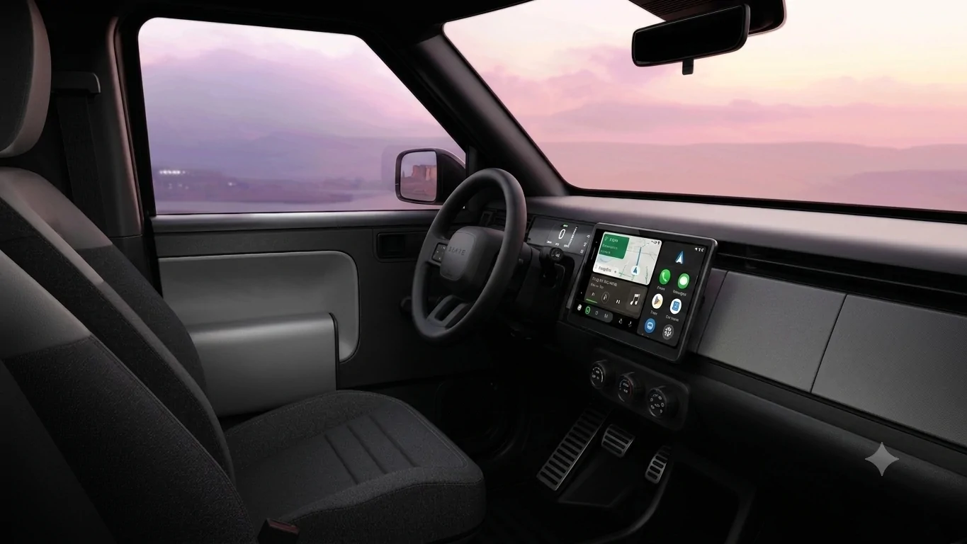 Slate Auto Pickup Truck CarPlay / Android Auto Screen (Aftermarket Display) dashboard_w_cm5_pi