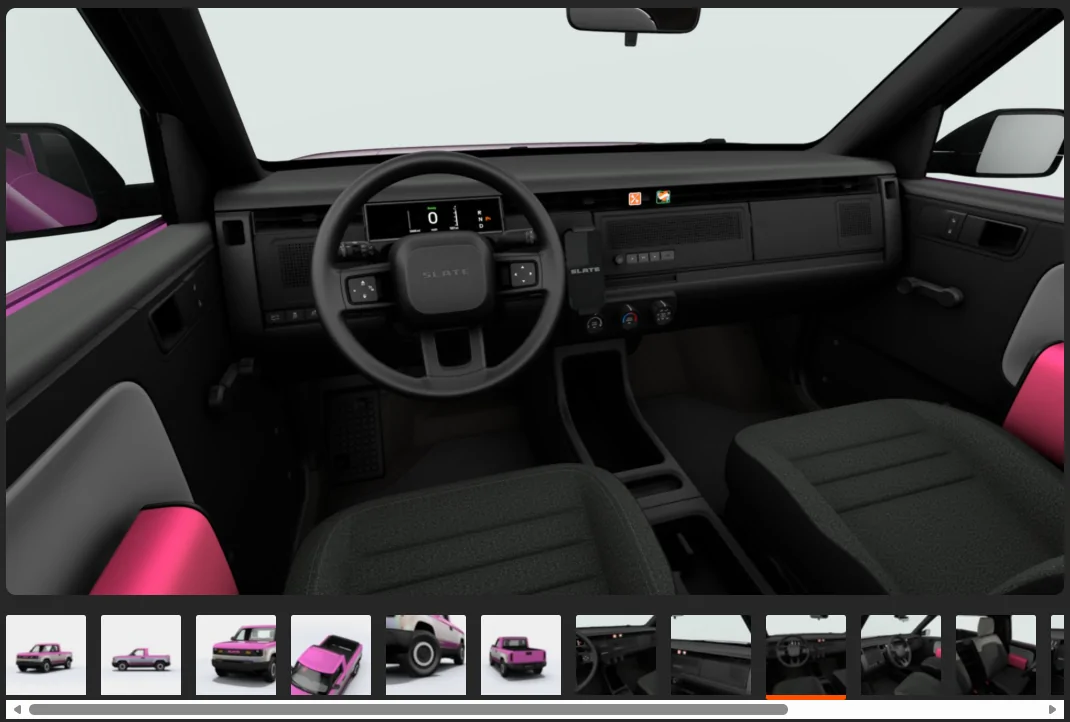 Slate Auto Pickup Truck Updates to the Maker. New Studio Angl