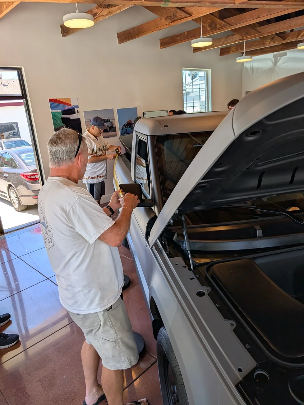 Slate Auto Pickup Truck Frunk Dimensions Measurements, Stereo & Speakers Quality (Sound Video), Impressions & Photos from Slate Huntington Beach Event on August 1 1000010394