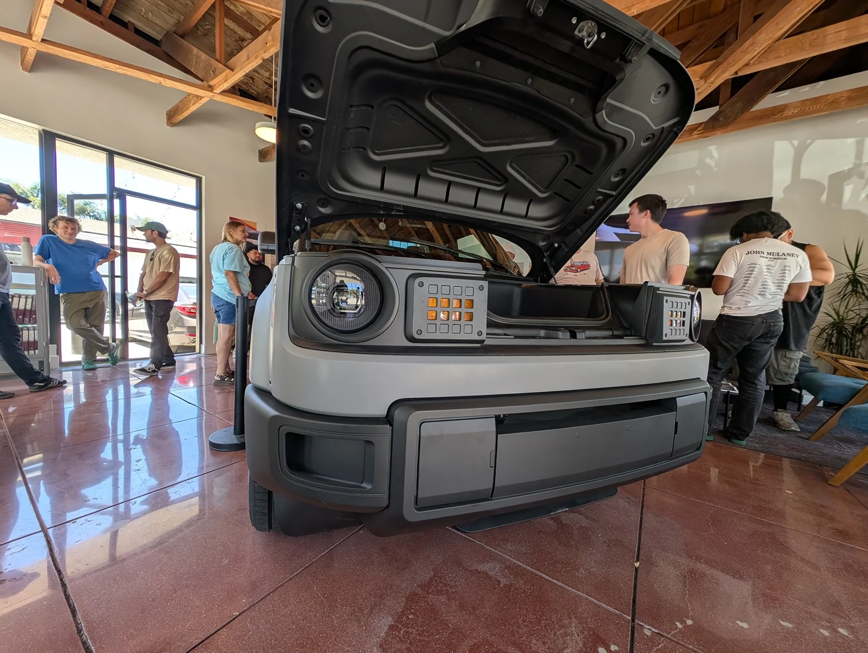 Slate Auto Pickup Truck Frunk Dimensions Measurements, Stereo & Speakers Quality (Sound Video), Impressions & Photos from Slate Huntington Beach Event on August 1 1000010352