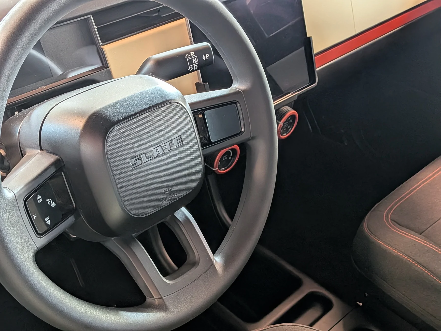Slate Auto Pickup Truck Frunk Dimensions Measurements, Stereo & Speakers Quality (Sound Video), Impressions & Photos from Slate Huntington Beach Event on August 1 PXL_20260801_173728314