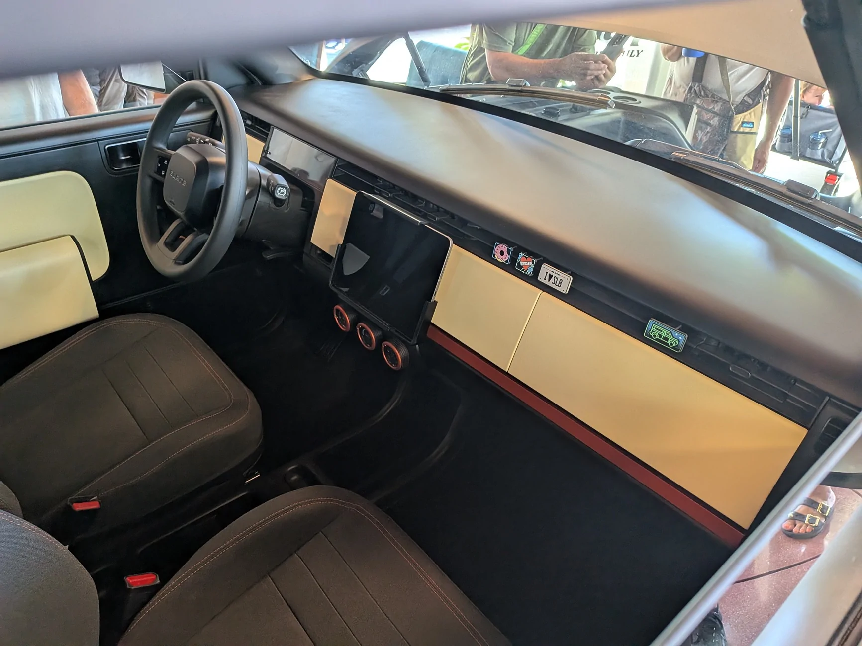 Slate Auto Pickup Truck Frunk Dimensions Measurements, Stereo & Speakers Quality (Sound Video), Impressions & Photos from Slate Huntington Beach Event on August 1 PXL_20260801_180939362.MP