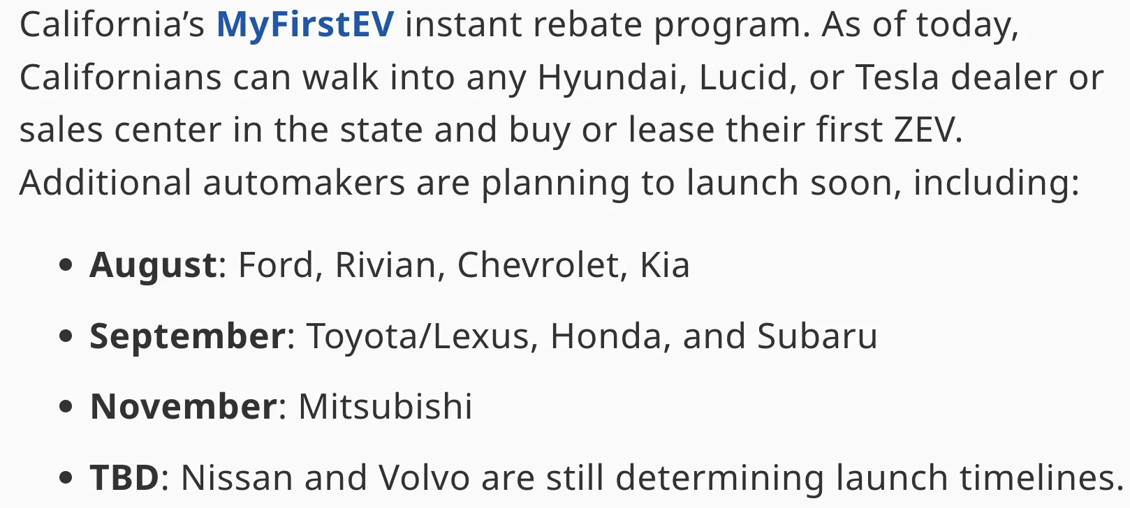 Slate Auto Pickup Truck California: SB168 passed for $3500 instant POS rebate!  $21,450 for a base Slate ?  Anyone know if Slate will participate ? Screenshot 2026-08-10 at 7.37.20 AM