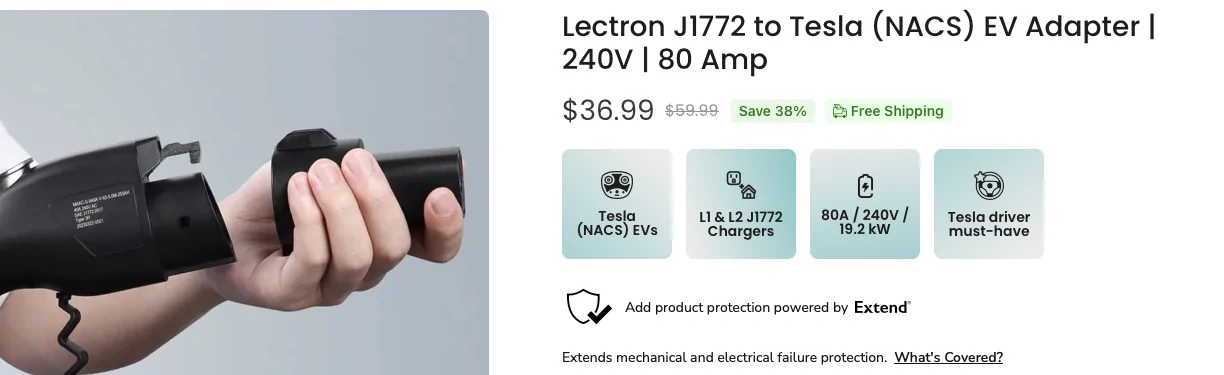 Slate Auto Pickup Truck NACS adapter Screenshot 2026-08-30 at 2.23.50 PM