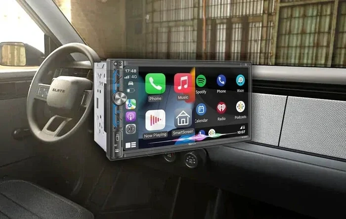 Double Din Car Stereo Aftermarket Head Unit / Radio Capable (confirmed by Slate CEO)