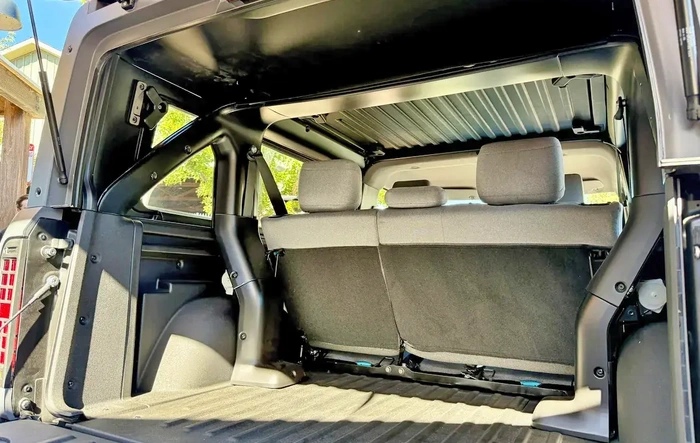 Slate SUV kit (rear window open) on display in Sacramento