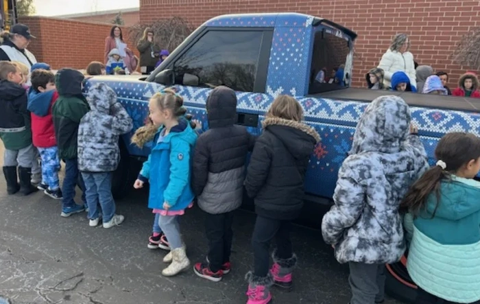 Students In Warsaw Get First Look at Slate Electric Truck!