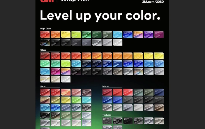 Links to 3M 2080 series colors wraps and brochures for our Slate wraps