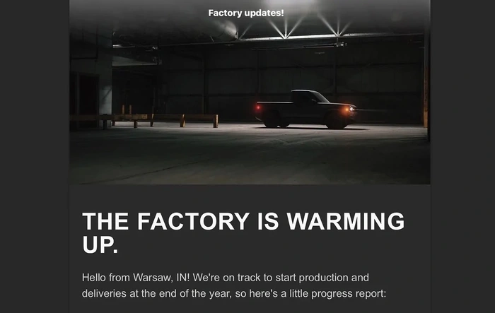 Factory Update Email Received 5/7/26