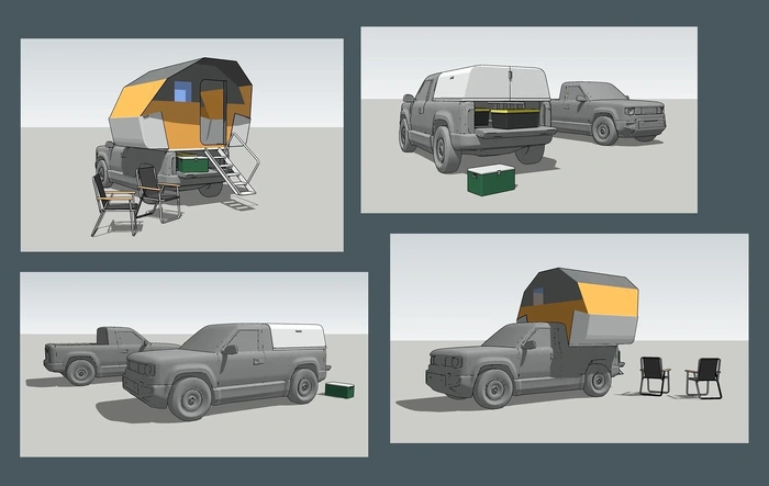Camper Shell concept for Slate pickup