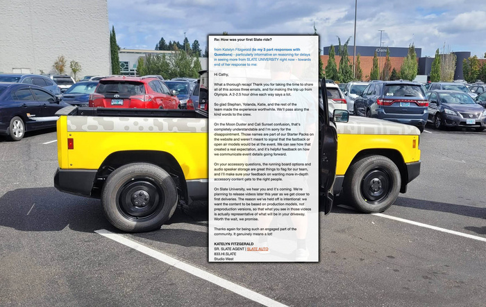 Portland Ride Along: Customer service great Email follow-up: "Re: How was your first Slate ride?"